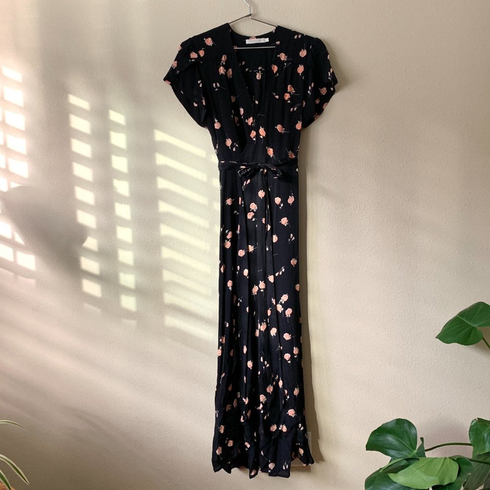 christy dawn autumn dress in coral bloom / sz l (fits m - l)